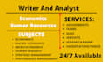 write business, economics, management, human resources