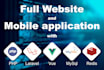 develop a vue js and laravel web applications