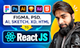 convert figma, psd, xd to pixel perfect react js website