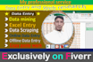 do data entry, data collection, and all kinds of data entry