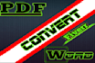 convert pdf into word and word to pdf
