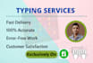 fast typing services, typing job, copy paste and data entry