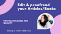proofread and copy edit your manuscript
