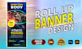do roll up banner design and retractable banner in 24 hrs