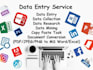 do perfect data entry, web research and copy paste