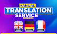 manually translate all your documents between english, french and german