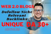 build web 2 0 contextual blogs backlinks