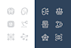 design custom line icon set