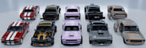 create 3d car model low poly high poly texture animation