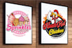 design food, restaurant, pizza, burger, bbq, drink, bakery logo