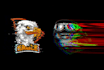 make futuristic fast glitch logo and glitch intro