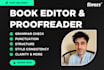 be your expert book editor and proofreader