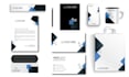 design stationary items business card and flyer