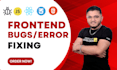 fix any bugs in javascript react js html css bootstrap