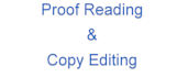 proof reading, copy editing