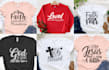 do christian typography t shirt design in just 1 day