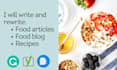 write SEO optimized food blogs and recipe articles