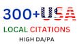 do USA local citations, business listing, or top google ranking