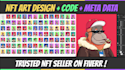 design custom nft art design with code and metadata