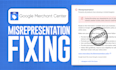 fix google merchant center suspension due to misrepresentation issue