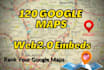 embed your google map in 120 web2 high da90 pr9 blogs sites