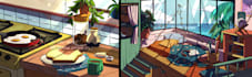 draw 2d background cartoon illustration for animation, streaming, and any media
