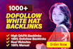 create 1000 SEO dofollow backlinks for google ranking