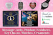 design profitable gearbubble, shineon necklaces, message cards