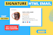 create a professional clickable HTML email signature