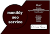 do monthly SEO service package google top ranking