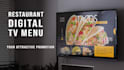 design animated digital menu and restaurant wall TV menu