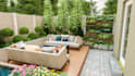 render realistic 3d backyard landscape design renovation garden pool patio deck