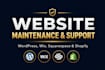 edit update monthly website maintenance  wordpress wix squarespace shopify