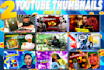 create 2 amazing youtube thumbnail in 24 hours