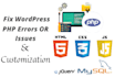 develop a custom website in HTML, ccs, PHP, jquery, mysql
