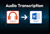 do french,enlish audio transcription