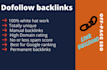 provide you with a manual, white hat, do follow and relevant SEO backlinks