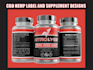 do cbd hemp label and supplement label designs