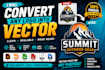 vectorize jpg png ai logo professionally