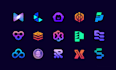 do modern minimalist tech startup crypto security app  technology logo design