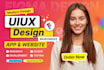 do figma website ui ux design, dashboard ui ux design, mobile app ui ux design