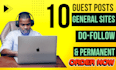 create high quality 10 guest post