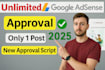 provide you a PHP script to get approved by google adsense