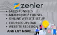setup your new zenler online course website and funnel