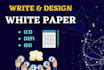 write and design a proficient ico, defi, blockchain white paper