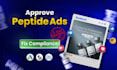 approve peptide ads, 12x roas peptide marketing on facebook, google, tiktok ads