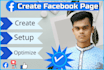 create facebook business page and others page or id