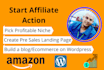 create a pre sales landing page for amazon affiliates using wordpress
