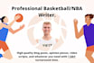write nba or basketball related content in one day
