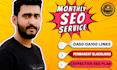 do monthly on page off page SEO and technical optimization of wordpress website